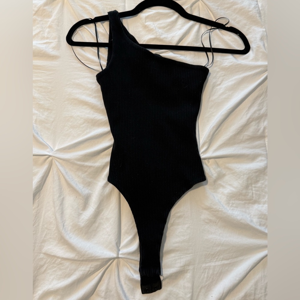 Black One Shoulder One Piece